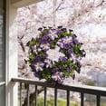 thumbnail image 2 of 20 Inch Spring Summer Wreaths for Front Door, Artificial Fake Flowers Silk Floral Wreaths with Faux Plants Green Eucalyptus Leaves for Outdoors Farmhouse Wall Farmhouse Spring Summer Wedding, 2 of 6