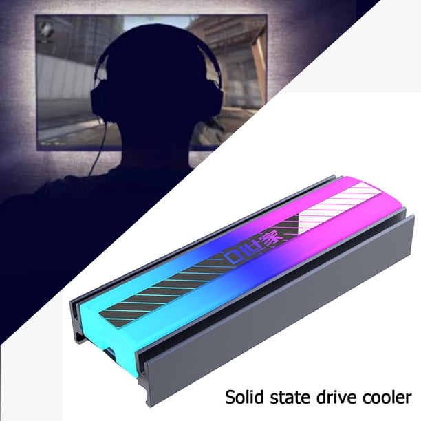 Enfriador De Ssd Disipador térmico M.2 SSD Cooler 5V 3Pin ARGB 2280 Radiador de disco duro de estado sólido