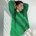 thumbnail image 5 of Womens Sweaters Fall Oversized Chunky Knitted Pullover Sweater Casual Long Sleeve Crewneck Cute Sweaters Green L, 5 of 10