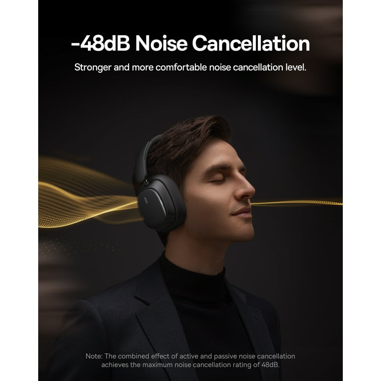 Baseus H1 Pro アクティブノイズキャンセリング ワイヤレスヘッドホン Baseus Wireless Noise Cancelling Headphones, Bluetooth Over