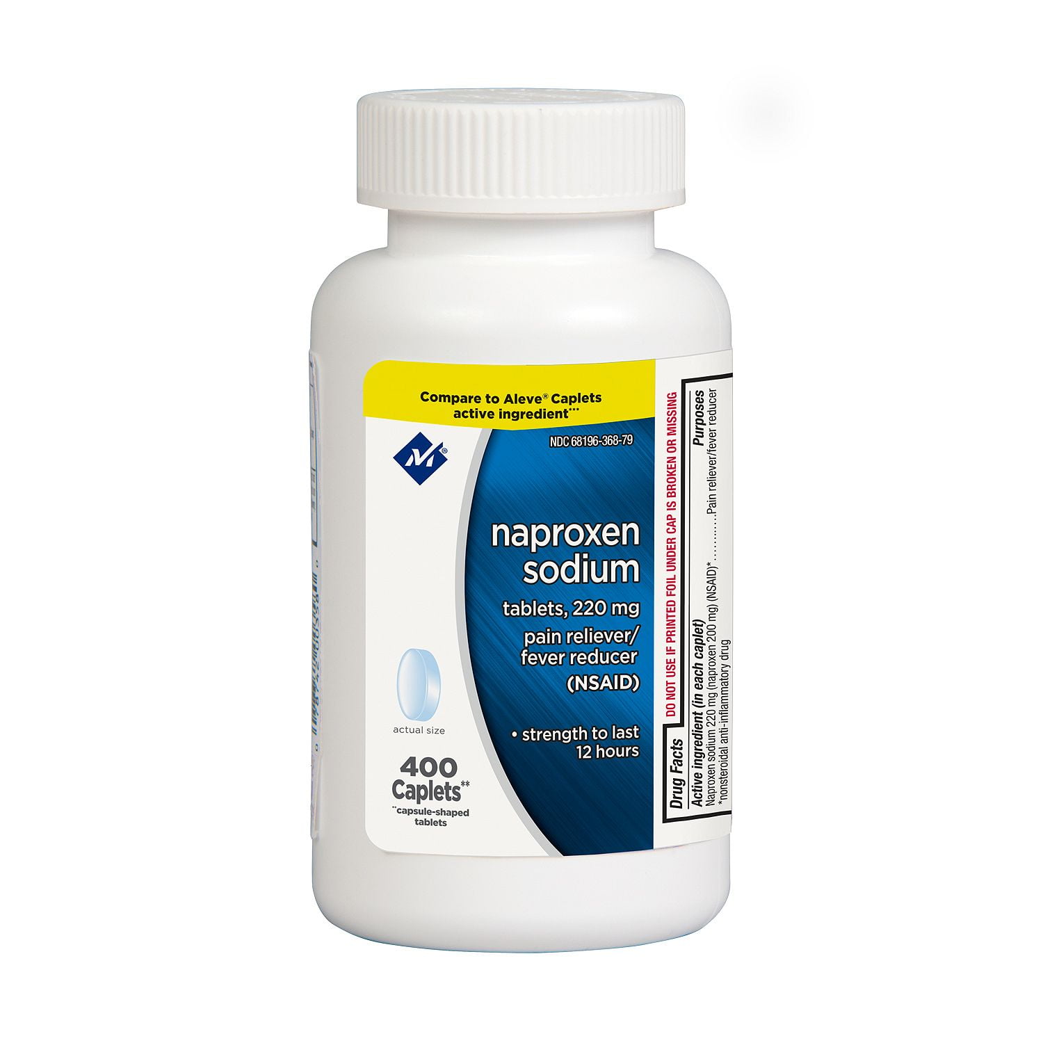 Kirkland Signature Naproxen Sodium 220 Mg., 400 Caplets - Walmart.com