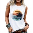 thumbnail image 3 of Atkumj Sleeveless Graphic Tees for Women Casual Round Neck Print Tank Tops Trendy Comfy Versatile Going Out Summer Tops XL, 3 of 6
