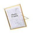 thumbnail image 2 of Creative Nordic Metal Glass Photo Frame Crafts Home Desktop Living Room Metal Bedroom Decors M Golden, 2 of 8