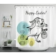 thumbnail image 1 of HVEST Happy Easter Shower Curtain for Bathroom Decor,Funny Rabbit and Easter Eggs Shower Curtain with Hooks Set,Sketch Abstract Line Polyester Waterproof Durable Fabric Bath Accessories 70x69 Inches, 1 of 6