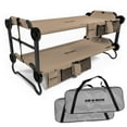 thumbnail image 1 of Disc-O-Bed Youth Kid-O-Bunk Benchable Double Cot with Storage Organizers, Tan, 1 of 8