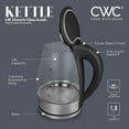 thumbnail image 2 of COOK WITH COLOR Rapid Boil Electric Kettle 1200-Watt Glass Water Boiler, 1.7 L Black, 2 of 6