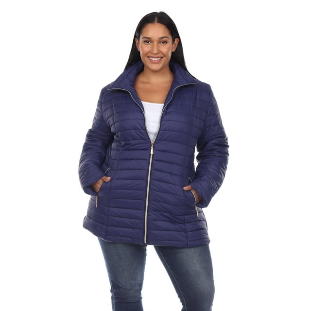 White Mark Manteau Matelassé pour Femme