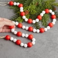 thumbnail image 3 of 2pc Red and White Wooden-Beaded Garlands - for Christmas and Everyday Decor - Factory Direct Craft, 3 of 5