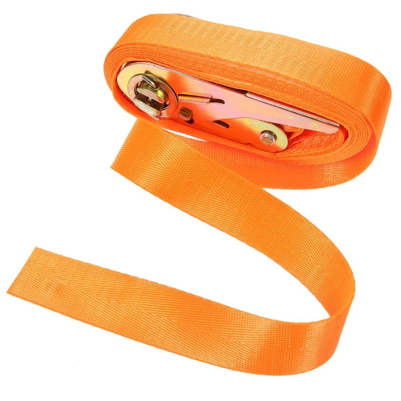 Raindrops Heavy Duty Ratchet Straps Orange Nylon with Zinc Hooks for Home