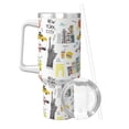 thumbnail image 2 of KLL New York Print 40oz Stainless Steel Insulated Car Cup Coffee Mug with Spillproof Lid - Keep Your Drink Hot or Cold on the Go, 2 of 8