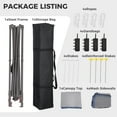 thumbnail image 5 of Outdoor Basic 11 x 11 ft Pop up Patio Gazebo, Portable Canopy Shade Tent with Mosquito Netting/Sandbags, Blue, 5 of 10