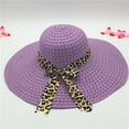 thumbnail image 2 of HuangHuanChen Womens Beach Sun Straw Hat with Bow Travel Foldable Brim Summer UV Hat Woven Hat Beach Fashion Hat Travel Hat, 2 of 4