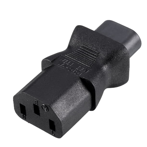 Adaptador de enchufe IEC320 macho C8 a hembra C13 AC 125V 10A/AC250V 2.5A para conexión de cable