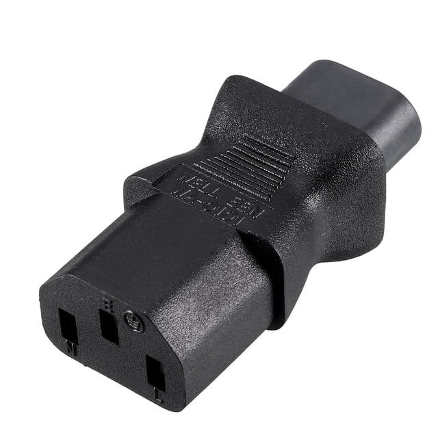Adaptador de enchufe IEC320 macho C8 a hembra C13 AC 125V 10A/AC250V 2.5A para conexión de cable