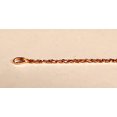 thumbnail image 4 of 14K 22in Rose Gold Diamond Cut/TexturedRoyal Rope Chain with Pear Shaped Lobster Clasp, Approx 9g, 4 of 10