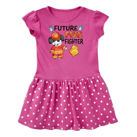 

Inktastic Future Fire Fighter with Cute Dalmatian Dog Gift Toddler Girl Dress