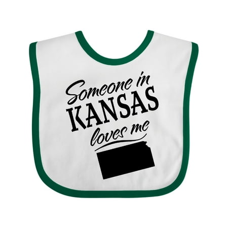 

Inktastic Someone in Kansas Loves Me Boys or Girls Baby Bib