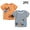 Orange-Black, variant on NAISIBABY Boys T-Shirts 2 Pack, Crew Neck Graphic Short Sleeve Summer Cotton Casual Tees Blue