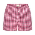 thumbnail image 5 of yillto 2 Pack Womens Boxer Shorts 2025 Summer Casual Lounge Sleepwear Elastic Pajama Plaid Short Pants, 5 of 8