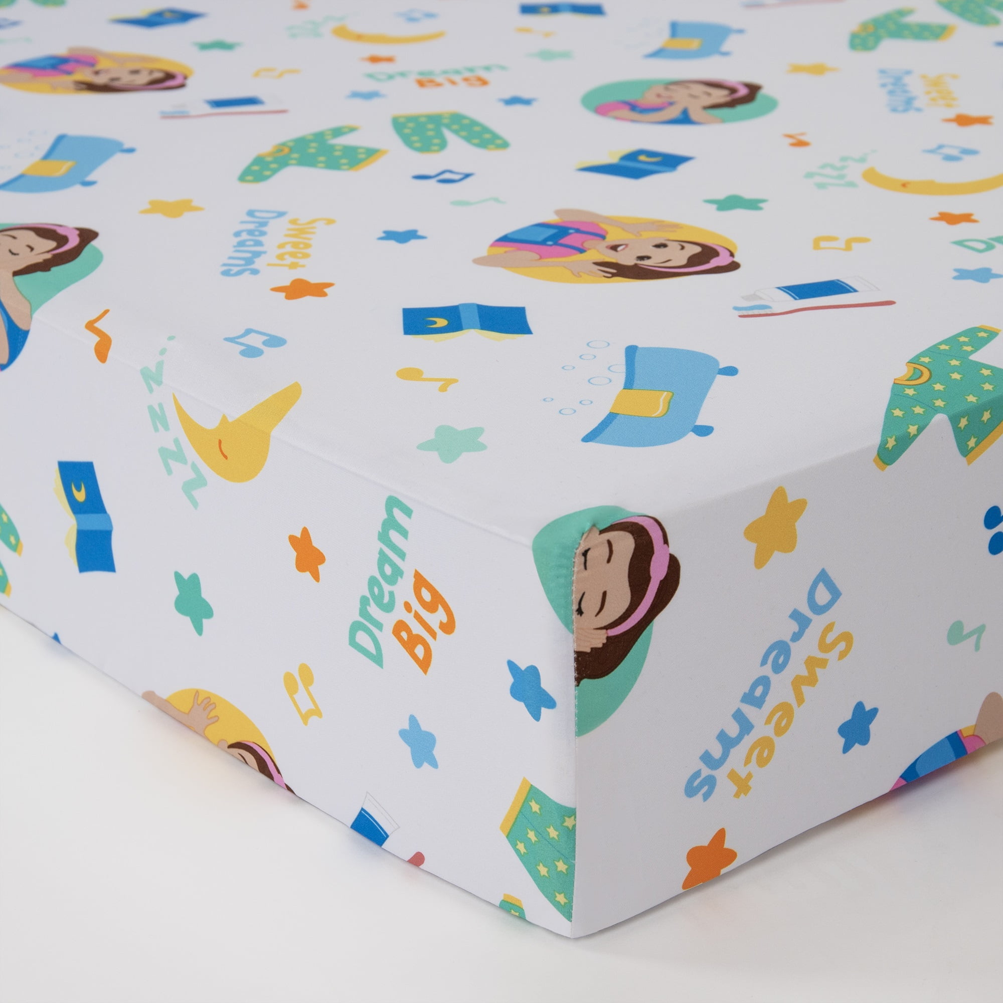NoJo Ms. Rachel Toddler 2-Piece Unisex Fitted Bed Sheet Set