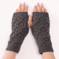thumbnail image 3 of Bangcool Gants Sans Doigts Hiver Tricotés: Crochet Unisexe Demi-Doigts Manchettes, 3 of 10
