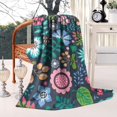 thumbnail image 2 of Pioneer Flower Floral Print Pattern Blanket,Comfortable Soft Flannel Throw Blanket,All Season,Warm Lightweight Blankets for Sofa Bed Couch Living Room Chair,60"x80", 2 of 4