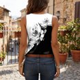 thumbnail image 7 of Womens Summer Sleeveless Tops Loose Button Henley Shirts Crew Neck Dressy Casual Blouses L, 7 of 7