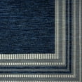 thumbnail image 3 of Nicole Miller New York Patio Country Layla Modern Border Indoor/Outdoor Area Rug, Navy Blue/Ivory , 5'2"x7'2", 3 of 9