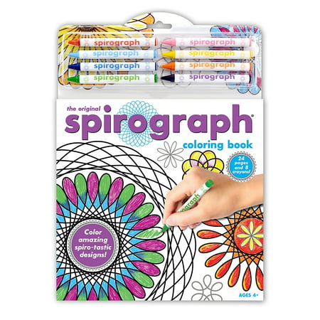 Download Spirograph Coloring Book & Crayons, Children will enjoy coloring the fun Spirograph designs in ...
