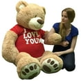 thumbnail image 5 of Valentine's Day Giant 5 Foot Teddy Bear Soft 60 Inches Stuffed Animal Wears I Love You T-shirt, 5 of 11