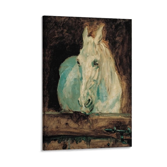 Painter Henri De Toulouse-Lautrec Masterpiece White Horse Posters Canvas Wall Art Poster Decorative Bedroom Modern Home Print Picture Artworks Posters 20x30inch(50x75cm)