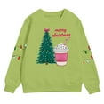 thumbnail image 4 of Staki Crewneck Sweatshirts Girl Kids Sweatshirt Christmas Sweatshirts Holiday Xmas Long Sleeve Pullover Tops(Green,1-2 Years), 4 of 4
