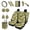 Camo Dinosaur Skeleton, variant on FUIALDOLG Camo Hunting Car Seat Accessories Full Set 15 Pieces Leaves USA Flag Front and Rear Seats Cushions for Cars with Hanging Vehicle Trash Bin, Seatbelt Pads Auto Interior Accessories