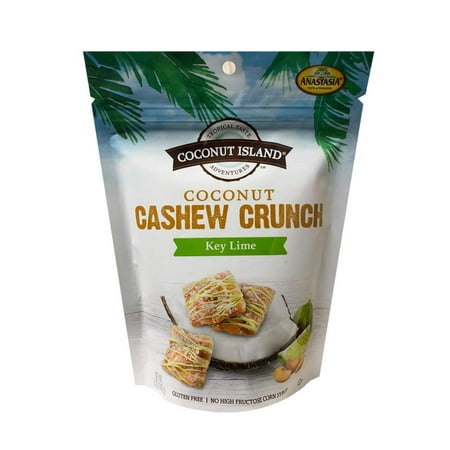 Anastasia Coconut Cahsew Crunch & Dark Chocolate Coco bites 5oz, 1 Pack (Coconut Cashew, Key Lime) Coconut