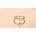 thumbnail image 3 of 925 Leaf Yellow Gold Plated CZ Ring 925 Sterling Silver Luxury Fashion Jewelry, 3 of 7