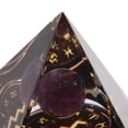 thumbnail image 3 of Yajisi Orgonite Pyramid Positive Energy Generator 2 inches / 5 cm Healing Crystal Chakra Meditation Zodiac Decor Figurine Knick-Knacks - Aquarius, 3 of 4