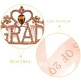 thumbnail image 2 of SHISUYAN 1 Set of Graduation Sash Grad Hair Crown Graduates Party Rhinestone Grad Crown Sash Supplies, 2 of 8