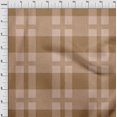 thumbnail image 4 of oneOone Velvet Light Brown Fabric Check Dress Material Fabric Print Fabric By The Yard 58 Inch Wide, 4 of 7