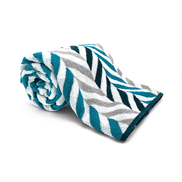Toalla Medio Baño Jacquard colores varios, 140x70cm - Suave Y Absorbente- Mod. IBIZA-AZUL