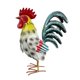 thumbnail image 1 of Figura de gallo de metal, escultura animal creativa en 3D, resistente a la intemperie, decorativa, de hierro. Estilo F, 1 of 8