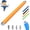 Orange, variant on Offset Extension Wrench, Bolt Hero Wrench, 15.4" Zero-Degree Chain-Drive Extender, Extension Wrench Offset Impact with Versatile 1/4", 3/8", 1/2" Square Drive Adapters