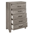 thumbnail image 3 of Corbin Collection Chest with 5 Drawers, Gray Finish, and Black Metal Hardware, 3 of 4