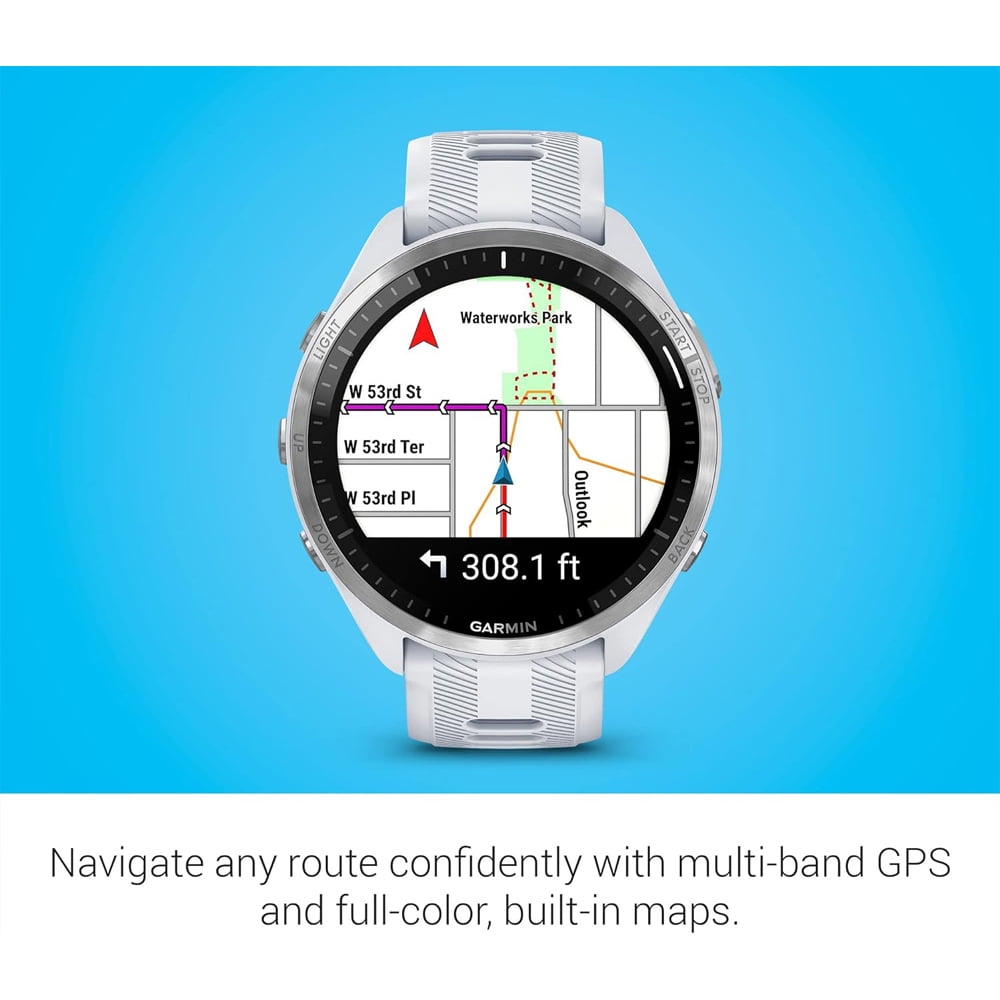 Garmin forerunner 965 Running Smartwatch (GPS) 22mm with Whitestone Silicone Band