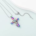thumbnail image 5 of Butterfly Cross Urn Necklace for Ashes Crystal Butterfly Keepsake Memorial Gifts Cross Ash Pendant Keepsake Jewelry Memorial Ash Jewelry for Loss of Loved One, 5 of 7