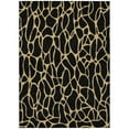 thumbnail image 2 of HomeRoots 599183 10 x 14 ft. Black & Gold Geometric Washable Indoor & Outdoor Rectangle Area Rug, 2 of 5