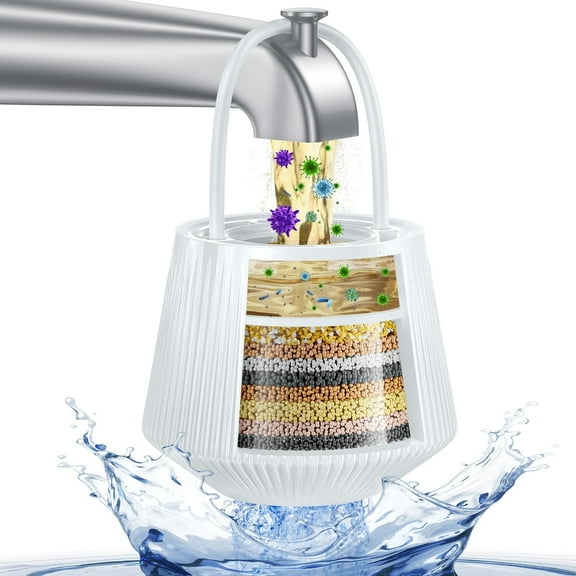 Bathtub Water Filter for Faucet | Removes 95% Chlorine, Lead, Fluoride & Heavy Metals | Softens Water, Hard Water Balance | Safe Bath Filter for tub, Babies, Kids & Family Skincare