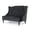 Black, variant on Grey Velvet Loveseat Sofa, Diamond Button Tufted Upholstered Settee with Turned Wood Legs, Modern Glam 2-Seater Small Couch for Living Room Bedroom Entryway