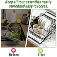 thumbnail image 2 of Dish Drying Rack in Sink , Expandable Stainless Steel Dish Rack Over The Sink, Kitchen Sink Drain Strainer with Cutlery Holder & Cup Holders, Fruit and Vegetable Drain Basket,15.74 x 10 x 3 Inch, 2 of 10