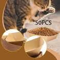 thumbnail image 1 of 50 cuencos de papel para mascotas, de papel kraft, para perros pequeños, bandeja para servir comida, cuenco de viaje para gatos, cachorros y erizos., 1 of 8