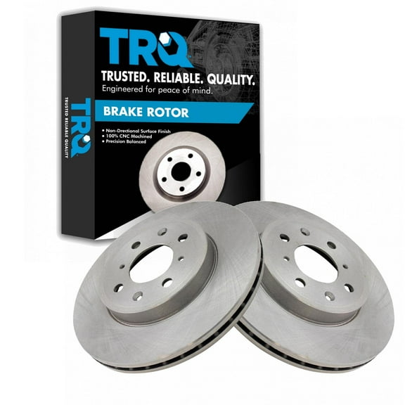 TRQ Front Brake Rotors Set Vented Fits Select 2014-2020 Honda Fit